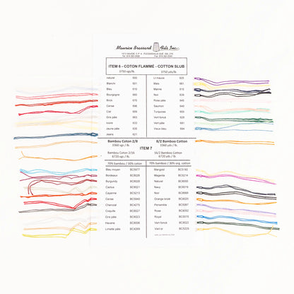 Maurice Brassard Fil de bambou Ne 8/2 – 227 g – 22 couleurs